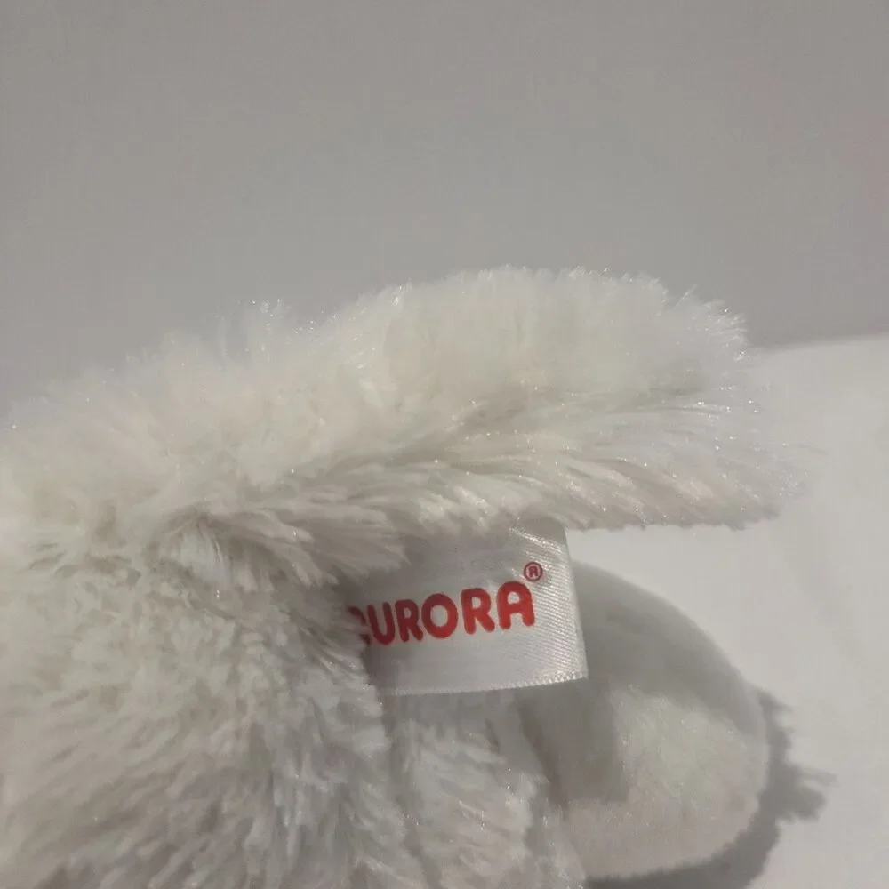 Aurora Mini Flopsy White Arctic Fox 9 Inch Plush Stuffed Animal Toy